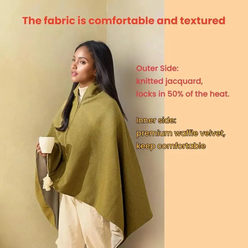 Portable Heated Shawl Blanket Portable Heated Shawl Blanket